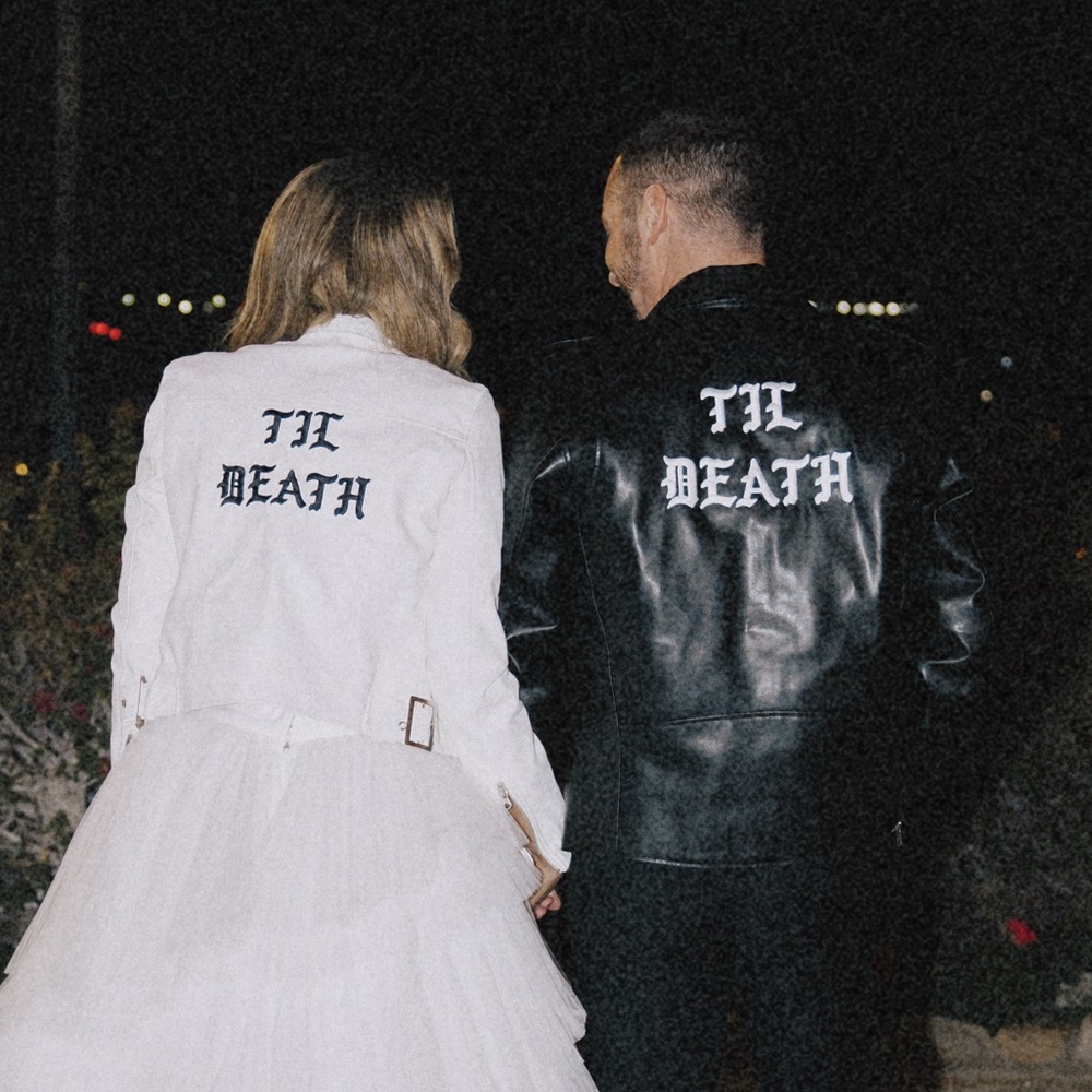 Til Death White Faux Leather Jacket